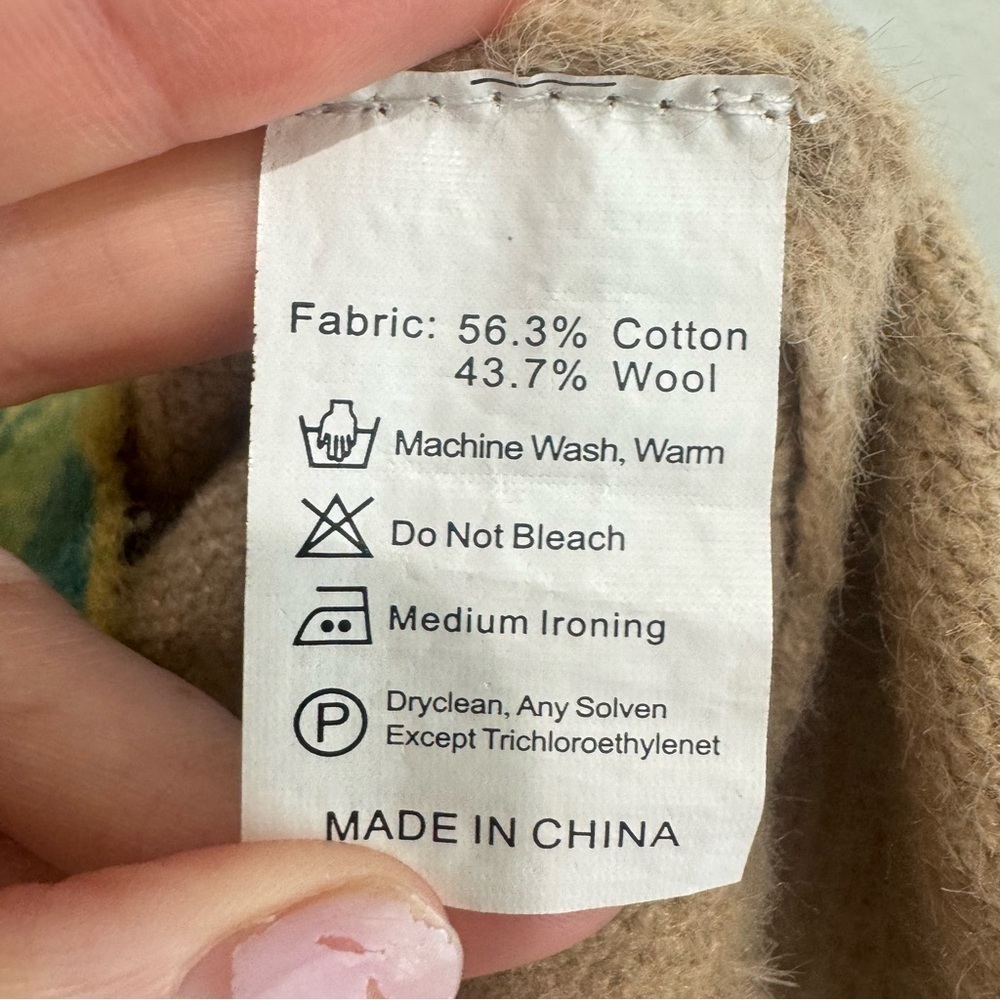 Boho Women's Medium Patchwork Artsy Printed Sweat… - image 4